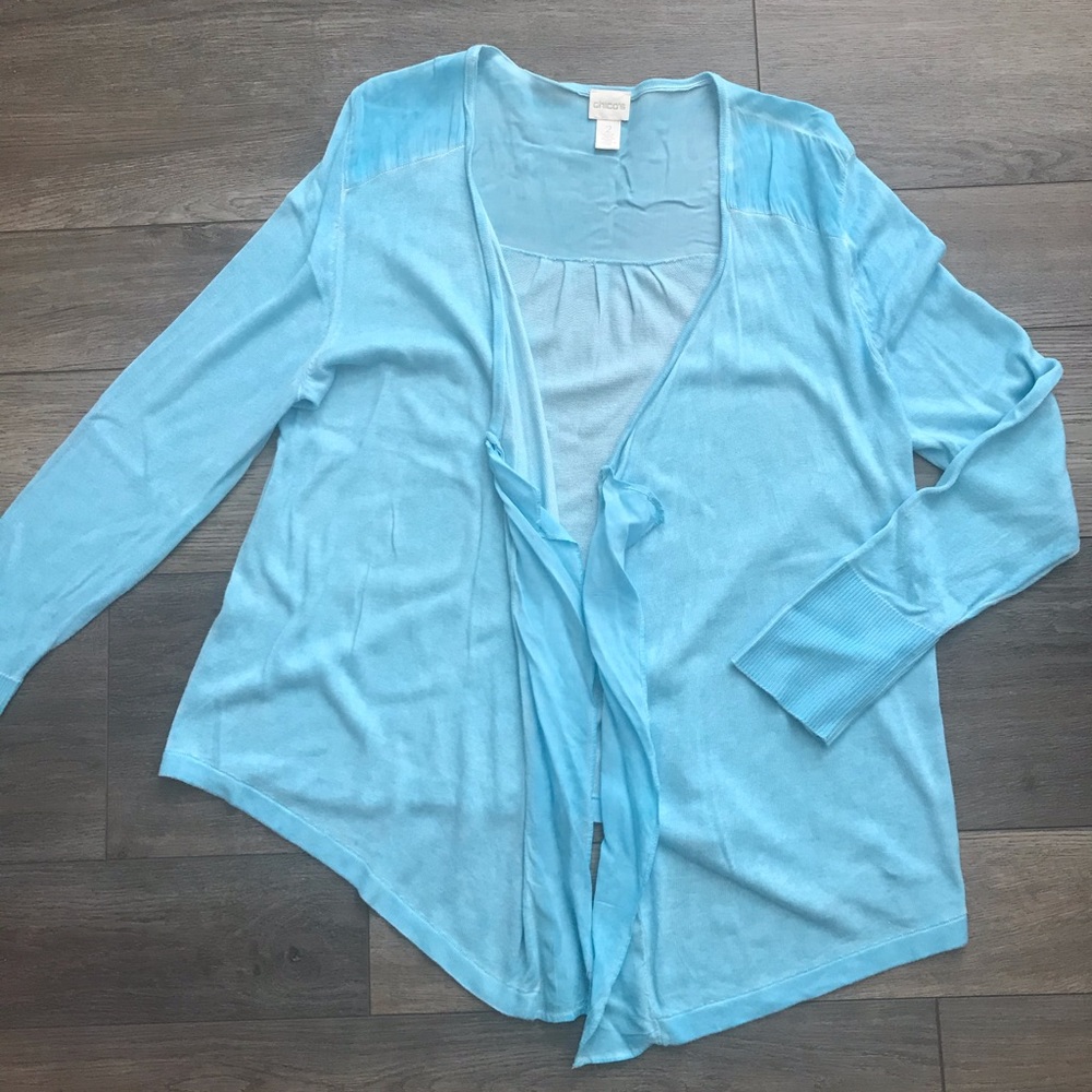 Chico’s open front drape cardigan